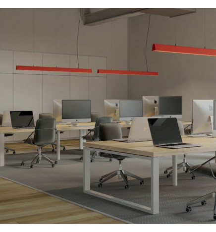 Lampada lineare Sospensione LED - CARMEN Giallo pastello- 0.5m - 1m - 1.5m - 2m