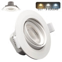 7W White Round LED Downlight - Adjustable - CCT Selectable Color