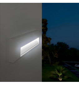 LED Signage Bollard - White 6W IP65 - Surface - KOUVOLA - CCT Selectable Color
