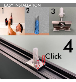 Lineare LED - Deckenaufbauleuchte - RICHARD Weiß - 0,5 m - 1m - 1,5m - 2m