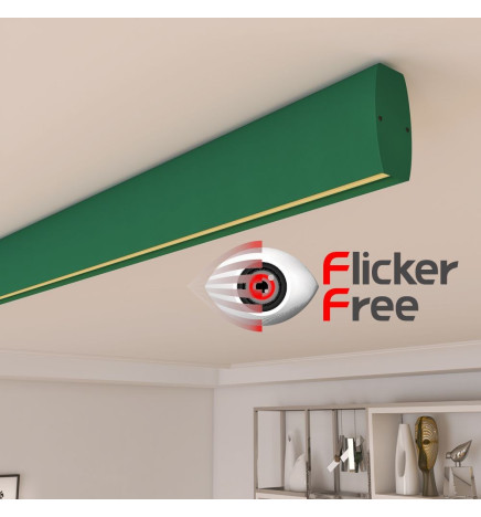 Lineær lampe LED - vedhæng - RICHARD patinagrøn - 0,5 m - 1m - 1,5m - 2m