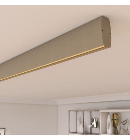 Lineare LED - Deckenaufbauleuchte - RICHARD steingrau- 0,5 m - 1m - 1,5m - 2m