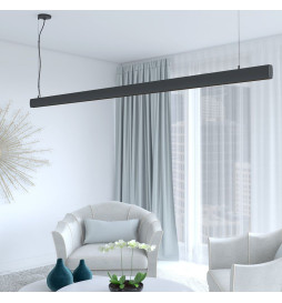 Lâmpada Linear Pendente LED - RICARDO Preto - 0,5m - 1m - 1,5m - 2m