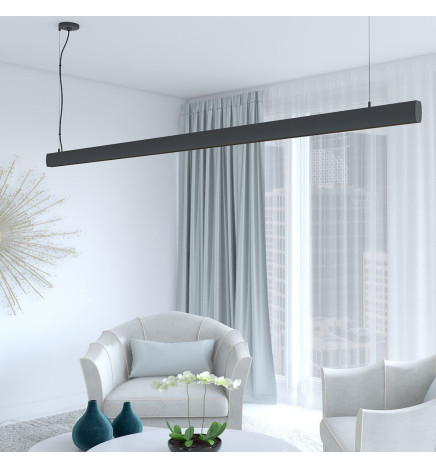 Linearlampe Pendelleuchte LED - RICHARD Schwarz - 0,5 m - 1m - 1,5m - 2m