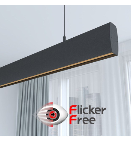 Lâmpada Linear Pendente LED - RICARDO Preto - 0,5m - 1m - 1,5m - 2m