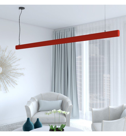 Lâmpada Linear Pendente LED - RICARDO Tomate vermelho - 0,5m - 1m - 1,5m - 2m