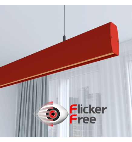 Lâmpada Linear Pendente LED - RICARDO Tomate vermelho - 0,5m - 1m - 1,5m - 2m