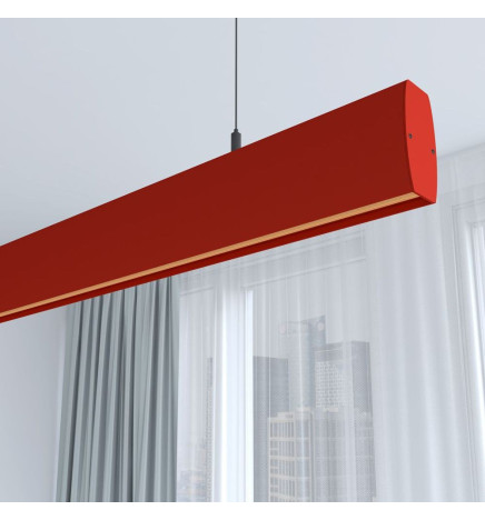 Lâmpada Linear Pendente LED - RICARDO Tomate vermelho - 0,5m - 1m - 1,5m - 2m