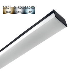 Linear LED Batten- Strip - 36W - BERGEN - Black - PC - CCT - 119cm