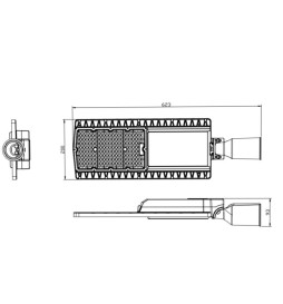 100W LED Streetlight  HALLEY BRIDGELUX Chip 140lm/W