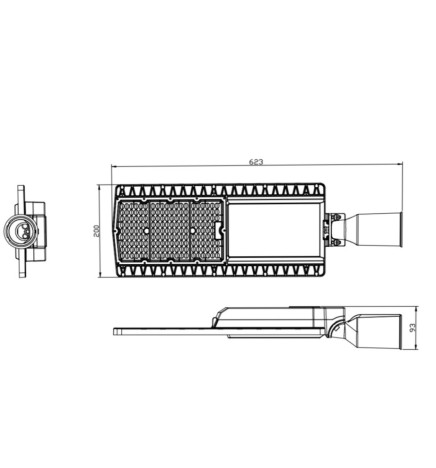 100W LED Streetlight  HALLEY BRIDGELUX Chip 140lm/W