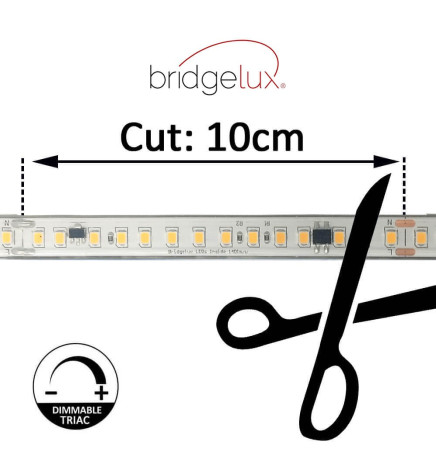 Striscia LED 220V | 140xLED/m | 20m | SMD2835 | 2566Lm/M| 19W/M | IP67 | Tagliare ogni 10cm