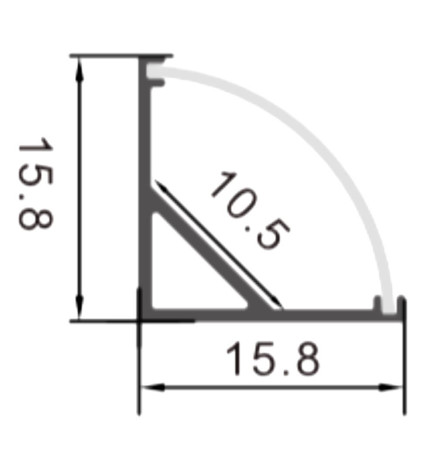 Aluminum profile Angular -2m