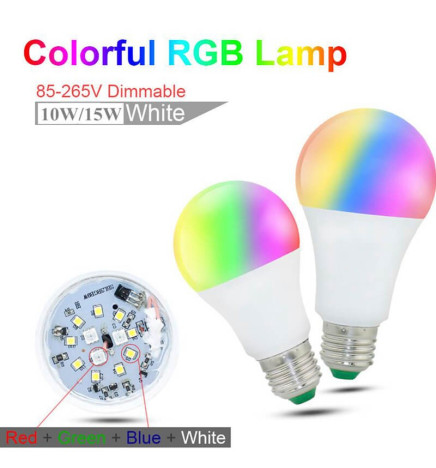 10W LED Bulb RGB 270º E27 with Remote Control