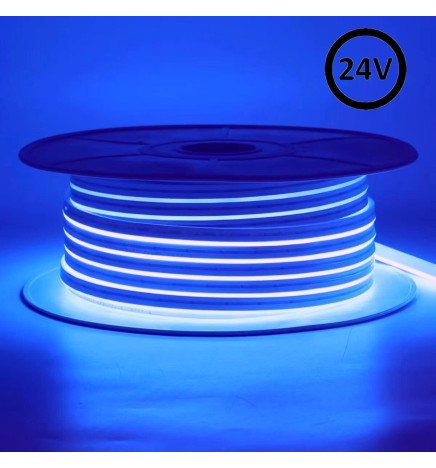 Neon LED Flexível 24V - 10W/m - Bobina 50m - 6x12mm - LARANJA