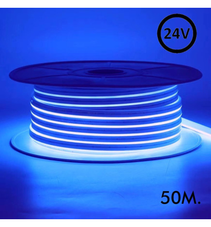 Neon LED Flexível 24V - 10W/m - Bobina 50m - 6x12mm - LARANJA