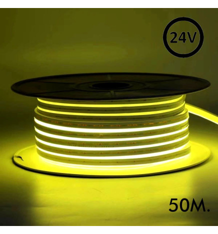 Néon LED flexible 24V - 10W/m - Bobine 50m - 6x12mm - VERT