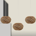 Lámpara Techo Colgante de Ratán casquillo E27 - RATTAN KAWASSI