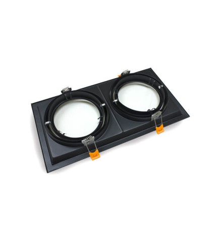 Dobbel justerbar sort ramme for  AR111