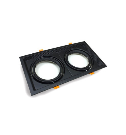 Dobbel justerbar sort ramme for  AR111