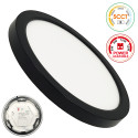 Black Circular Ceiling Light BONN CCT Ø135mm - Adjustable Recessed Lamp