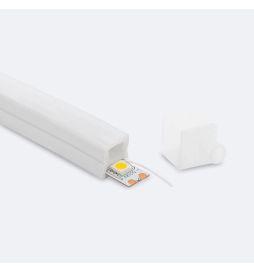 Fleksibelt Silikonprofil for LED-striper 8mm | Utvendig Profil IP65