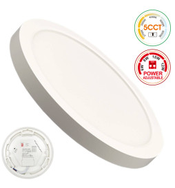 White Circular Ceiling Light BONN CCT Ø173mm - Adjustable Recessed Lamp