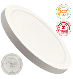 White Circular Ceiling Light BONN CCT Ø230mm - Adjustable Recessed Lamp