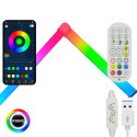Aplique de Parede RGBIC 10W Controle por APP e Ativação por Sons