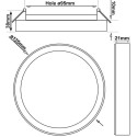 Plafón Circular Blanco BONN CCT Ø125mm - Lámpara Empotrable Ajustable