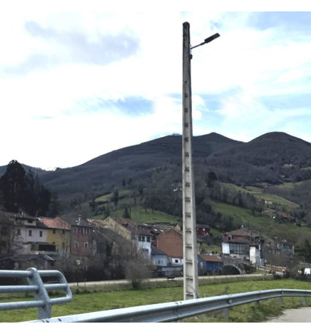 Lamp Post Bracket  Streetlight - for Column and Wall - Galvanized Steel -  50cm