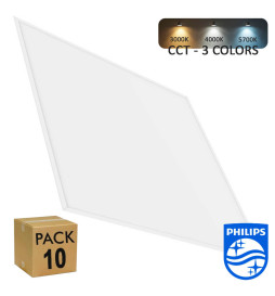 ▷ Pack x10 Paneles LED Slim 60x60 40W Philips Driver - Luz Seleccionable
