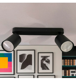 ▷ Comprar Aplique Techo Orientable ROTERDAM Negro - 2 Focos GU10