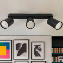 Køb ROTERDAM Justerbar Loftlampe Sort - 3 GU10 Spots