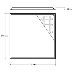 PACK 8 Panel LED 60x60 -SLIM FRAME- 40W - Philips Driver - UGR17