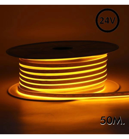 LED Neon 24V - 10W/m - Rulle 50m - 6x12mm