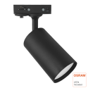 Spot sur Rail EMMEN Noir Monophasé | Ampoule GU10 incluse