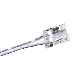 Transparent connector for COB + SMD LED strips - 10mm - IP20
