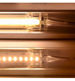 Transparent connector for COB + SMD LED strips - 10mm - IP20