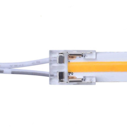 Transparent connector for COB + SMD LED strips - 10mm - IP20