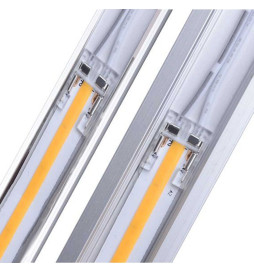 Transparent connector for COB + SMD LED strips - 10mm - IP20