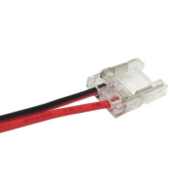 Transparent connector for COB + SMD LED strips - 10mm - IP20