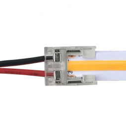 Transparent connector for COB + SMD LED strips - 10mm - IP20