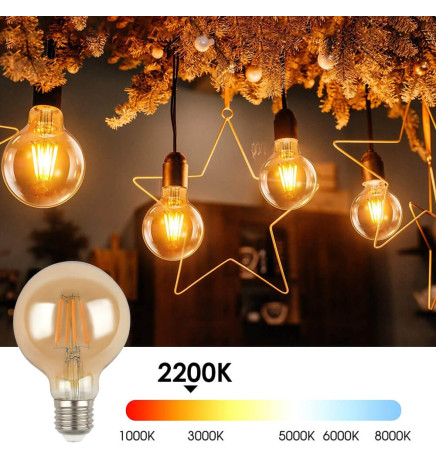 5W LED Bulbs Filament Vintage E27 G80 Gold - Dimmable