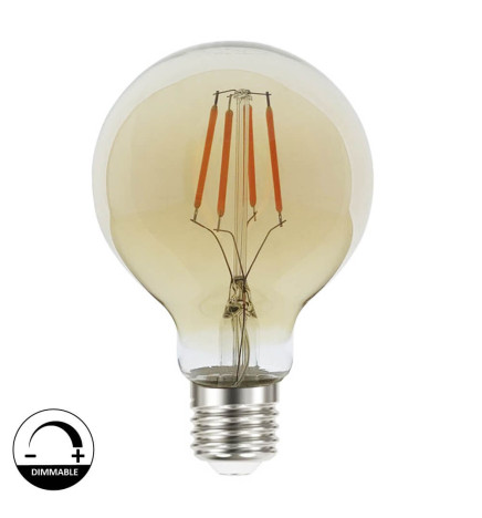 5W LED Bulbs Filament Vintage E27 G80 Gold - Dimmable