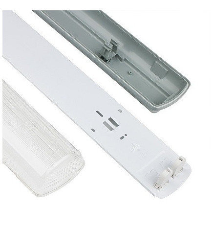 Vattentät armatur för två LED-lysrör IP65 60cm