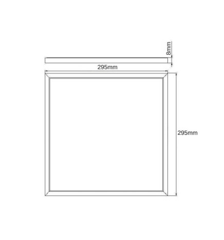LED-paneeli 30x30 cm 18W 120ş valkoinen kehys