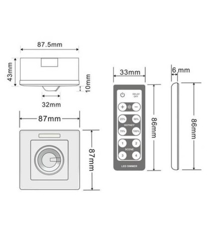 LED-dimmer Triac 200W + IR-fjärrkontroll