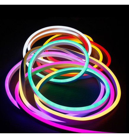 8W Neon LED Flexible 12V Coil 25m  8mm  Orange