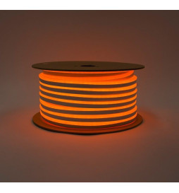 Neón LED 8W Flexivel 12V Bobina  25m  8mm Laranja